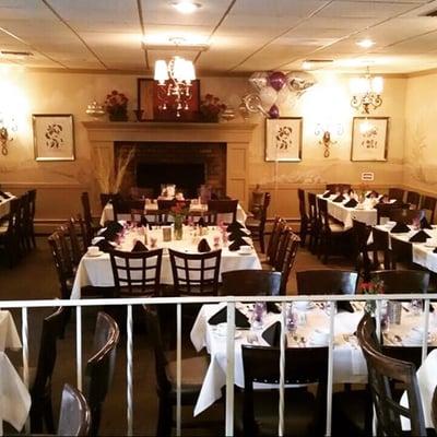 Our main dining room set up for a reception.