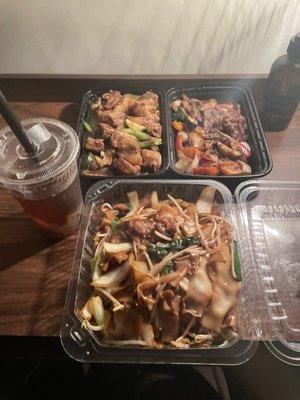 Beef Chow Fun, Dong po pork, Szechuan Style Spicy Cumin Beef