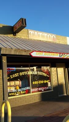 Front of one phoenix AZ oldest tattoo shop locations