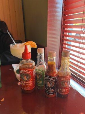 Hot sauce selection