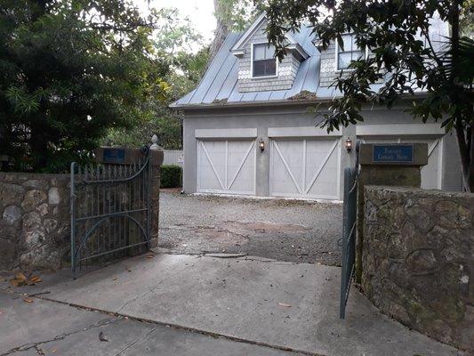 Front of the Carriage house. Bedroom windows are the dormers on 2nd floor