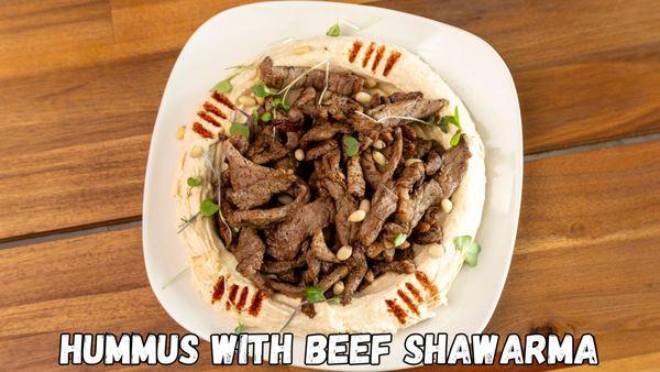 Hummus with Beef Shawarma