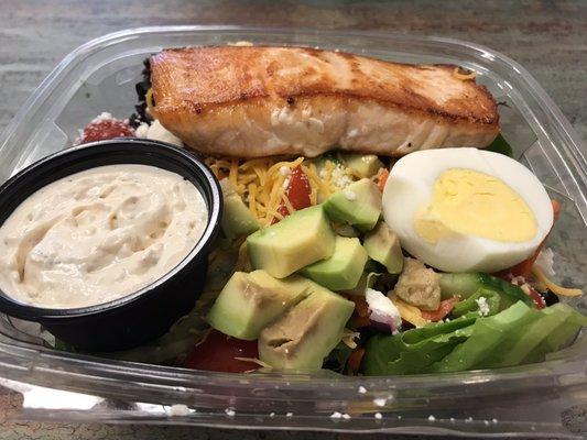 Kitchen sink salad w/ salmon