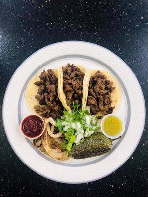 Three Asaderos Tacos