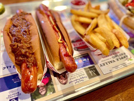 Hotdogs and fries