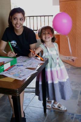 Volunteer Nicole and our little friends