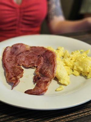 Country ham and eggs