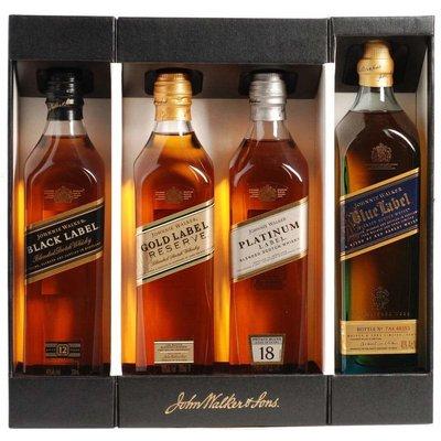 Black label, Blue Label, premium Whiskys