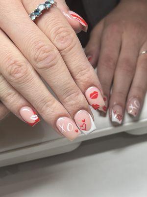 Valentine nails