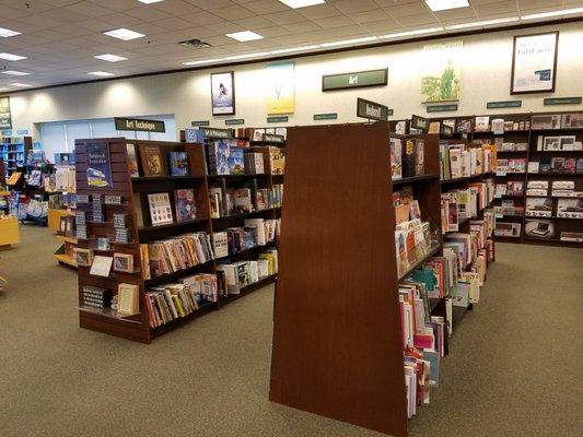 The fiction section of the actual bookstore of the bookstore. :P