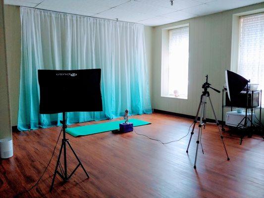 My Zoom yoga recording set up! Join me for online yoga Wednesdays, Saturdays, and Sundays!