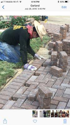 Brick driveway!