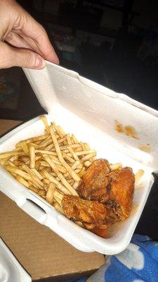 Hot wings w fries