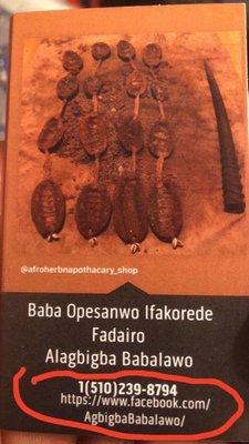 Baba Opesanwo Ifakorede Fadairo Alagbigba Babalawo