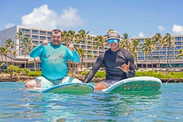 Excellent surf instruction from Mana!