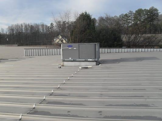 Rooftop package unit of local business in Marietta