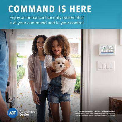 The brand new ADT command platform is ready to be installed in your home! just take a look at the panel on the wall!