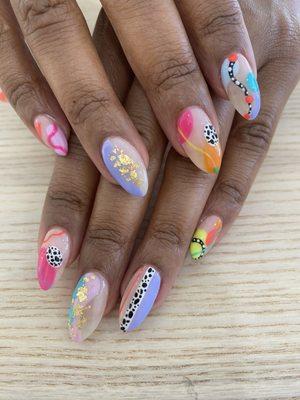 Hand painted nails