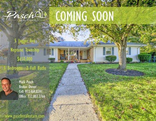 Real Estate In Neptune Township - COMING SOON By Pasch Real Estate