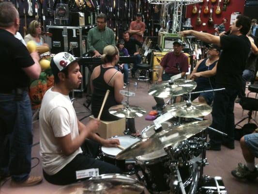 Latin Percussoin clinic led by Richie "Gajate" Garcia, aka "El Pulpo".