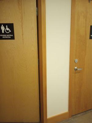 2 large unisex bathrooms