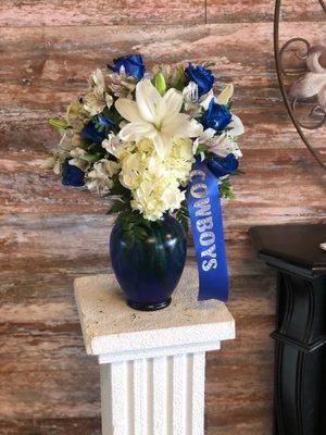 Go COWBOYS vase arrangement. Your team you way! NaturallyCraftD.com