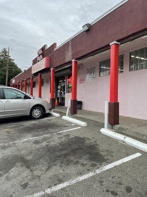 Front entrance and parking lot