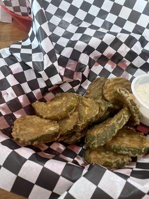 Fried pickles soaked in dirty grease