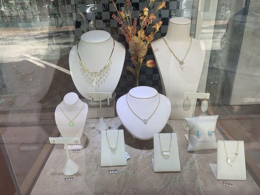 Argento Jewelry window display.