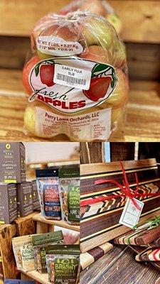 Locally made cutting boards, granola, asheville tea