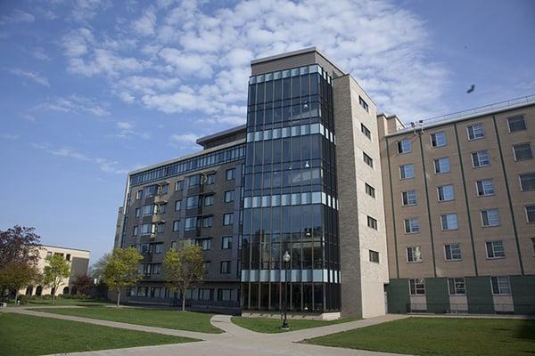 Dugan Hall is home to freshman and sophomore students housing 4 students per suite.