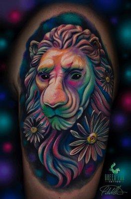 Rainbow Lion Tattoo