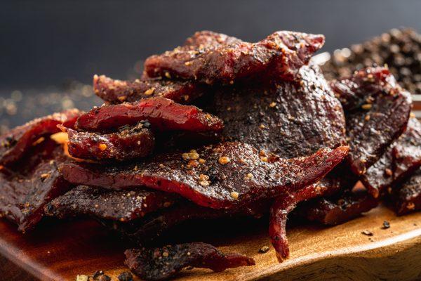 Try our slow-smoked (never dehydrated) black pepper jerky.