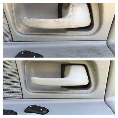 Interior Detailing service before and after pic