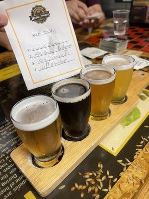 Beer flight $11.50