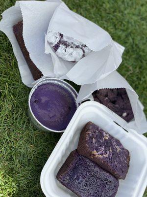 Highly recommend the Ube Mochi Brick loaves ~