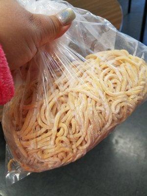 Medium chow mein noodle. $1.40/ LB.  So fresh and good!!