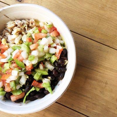 Small bowl. A great portion for lunch or smaller appetites.