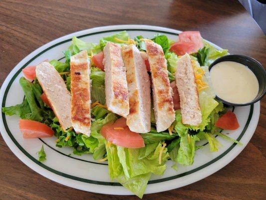 Cut up Turkey Burger Salad - Shhhh not on menu but they are very accommodating.