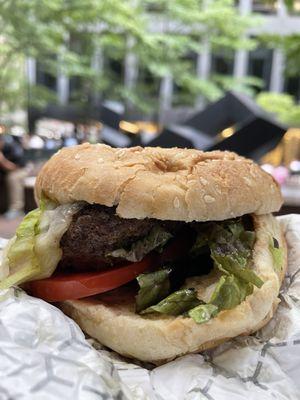 The Classic Burger w/swiss cheese ($1 extra)