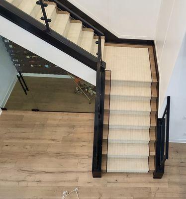 Custom carpeting stairs