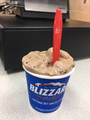 Brownie batter blizzard mini, so good!