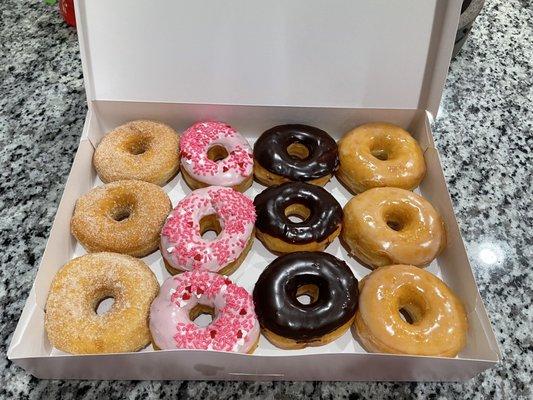 Sunday morning donuts for the family!  LOVE the Valentine's Day one!