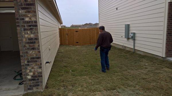 Mr. Akin working on my house inspection. 
 - - Joel T.