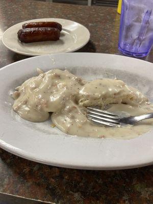 One Biscuit & Gravy