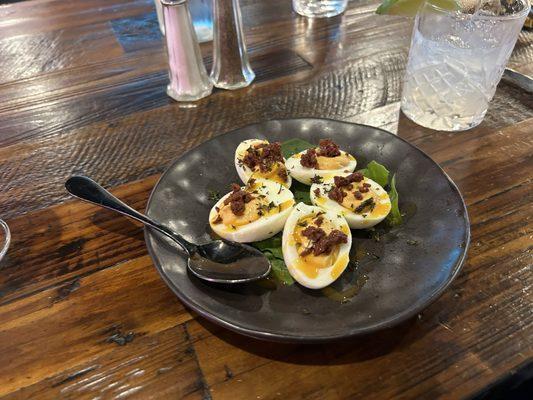 Deviled eggs  (happy hour priced $5)