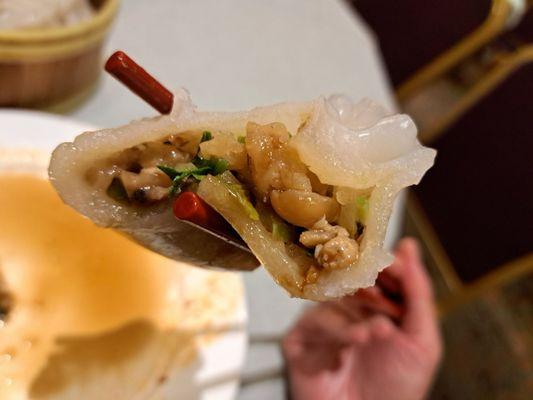 Inside the Chiu Chow Dumpling (Steamed Dim Sum menu)