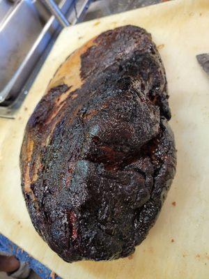 Massive 12 hour mesquite smoked brisket.