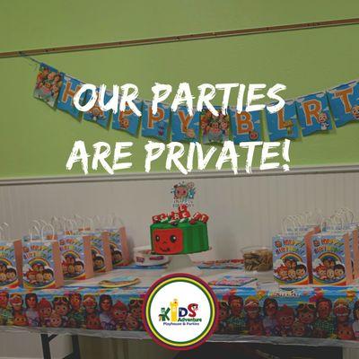 We have Private Party availability and special packages! Book online www.kidsadventureplayhouse.com or call today at 817-697-4899