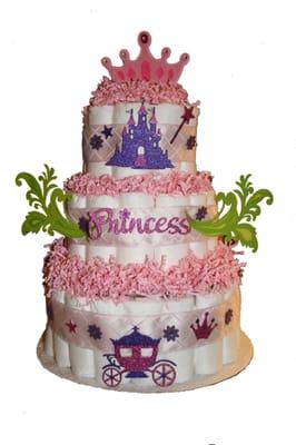 Princess 3 Tier diaper cake